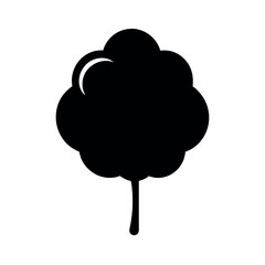 Cotton Candy Vector Illustration in Black