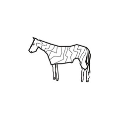  Horse icon vector logo design