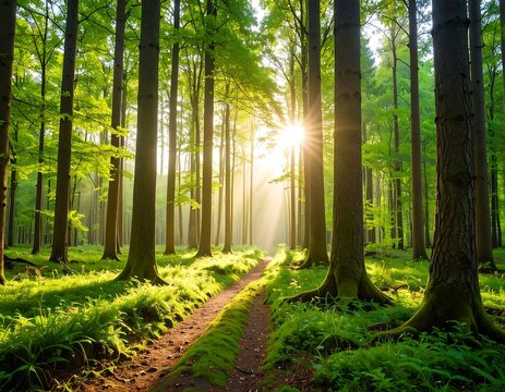 Sunlit forest path (5)