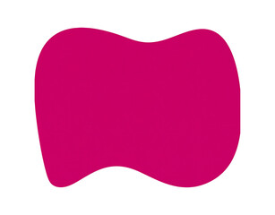 Abstract magenta blob with soft undulating edges and a smooth uniform fill