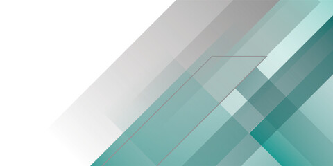 Fototapeta premium Green White Abstract Background for Presentation Design