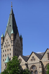 Obraz premium Paderborn Cathedral, Weserbergland Region, North Rhine-Westphalia - Germany