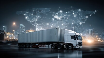 Global Logistics Network Smart Tech Solutions Supply Chain Innovation Digital Transformation Worldwide Connectivity Modern Business Operations Future of Commerce International Trade
