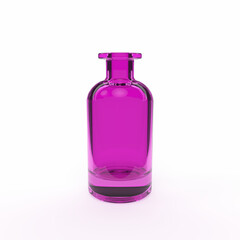 pink glass bottle. isolated 3d render