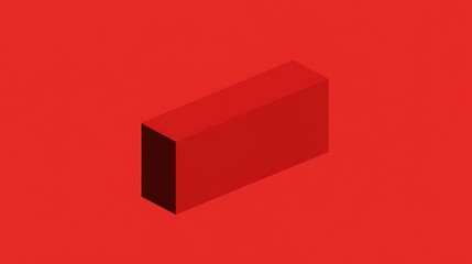 3d red rectangular

