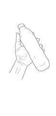 hand holding a bottle