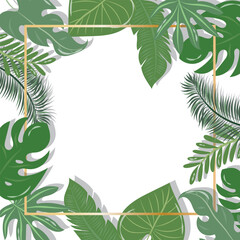 Beautiful background with tropical leaves