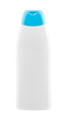 White shampoo bottle isolated on transparent background. PNG format