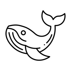 Whale line icon