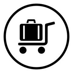 Travel airport round icon