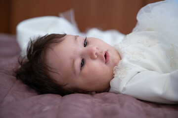 portrait of a sweet little baby girl