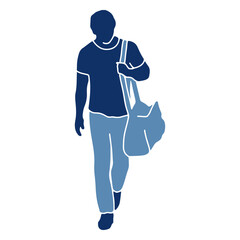 Tourist sling bag silhouette