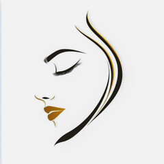 Modern beauty logo isolated on white background.