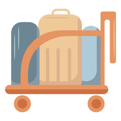 Luggage trolley flat