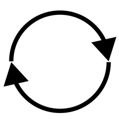 Black Rotating Arrow Icon
