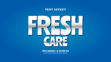 Fresh care text effect, editable text