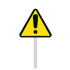 Traffic Safety Sign with Warning Symbol
