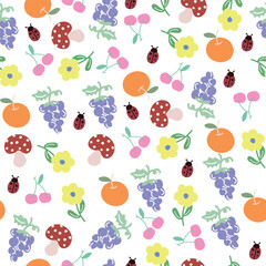 spring and summer seamless pattern