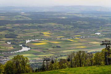 Weissenstein, Mittelland, Aare, Fluss, Aareland, Aussichtspunkt, Felder, Landwirtschaft, Wanderweg,...