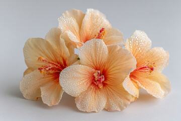 Obraz premium closeup of blooming flowers isolated against clean background soft lighting enhancing their delicate features