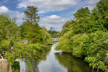Sunny Day at Saint James Park in London, England, UK