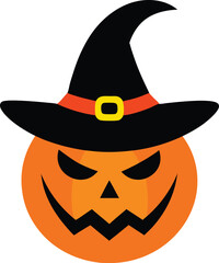 Halloween Silhouettes Vector Set &ndash; Ghosts, Witches, Pumpkins, Spooky Halloween Icons &ndash; Ghost, Bat, Witch Hat, Scary Pumpkin and Witch Flying, Witch, Cat, and Cauldron