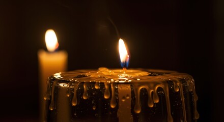 Dripping Candle Wax on Glass – Dark and Dramatic Mood