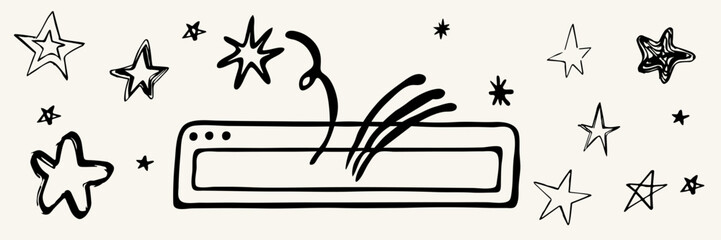 Retro futuristic sparkle icons collection, web, business, pattern, icon