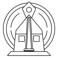 Access point line art vector