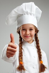 Child Chef Giving Thumbs Up