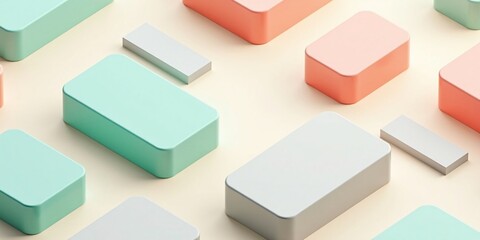 Obraz premium DEI, Diversity equity and inclusion concept. Equity Diversity Inclusion Belonging on solid background - An isometric pattern of colorful blocks