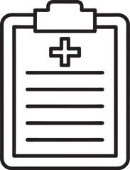 Medical Report Icon – Vector Health Record Illustration