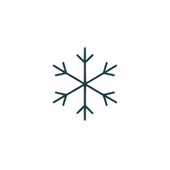 Minimal snowflake with geometric symmetry &mdash; stylized cold icon.