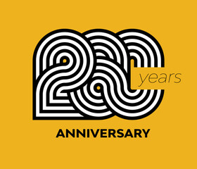 260 years retro anniversary vector template template design illustration