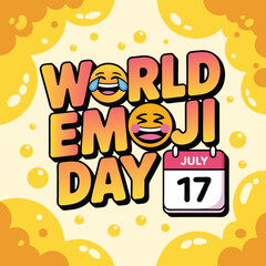World emoji day vector illustration for international emoji day 