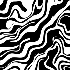 Black and white wavy abstract pattern with high contrast , perfect for poster background or modern t-shirt design.