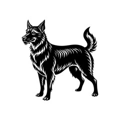 dog vector art silhouette