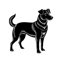 dog vector art silhouette