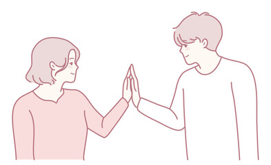 A beautiful and gentle moment of deep connection shared between two people, symbolizing closeness and empathy