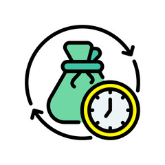 Time Budget lineal color icon
