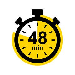 48 minute timer. Stopwatch icon