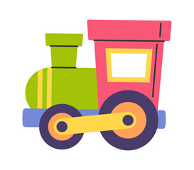 Colorful train kids toy cartoon