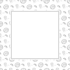 school frame. doodle education square frame. hand drawn school and education frame background. school background