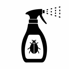 Pest Control Spray Bottle Vector Icon.