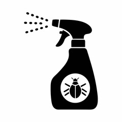 Pest Control Spray Bottle Vector Icon.