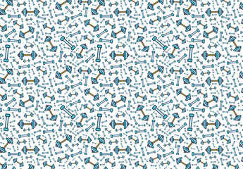 Gym Seamless Pattern with Fıtness Icons	
