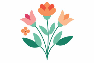 Simplicity in Bloom vector illustration