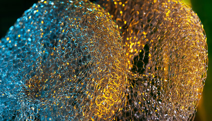 Abstract texture. Metallic colored macro abstract. Shiny twisted metal wire