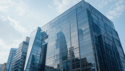 View of skyscraper from ground
