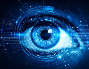 Digital eye with circuit overlay